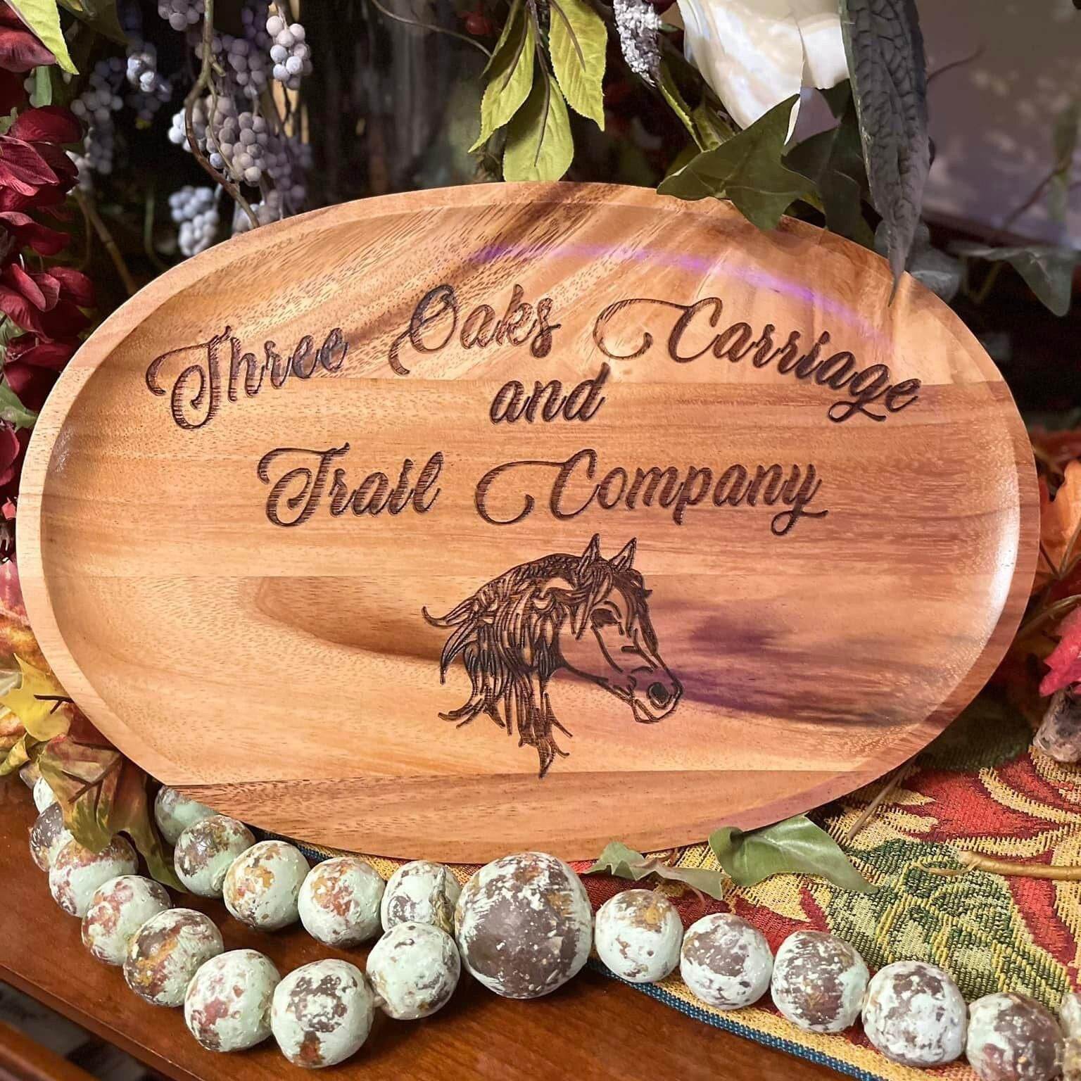18 Inch by 12 Inch Personalized Platter for Name, Business or Quote - Graced By The South