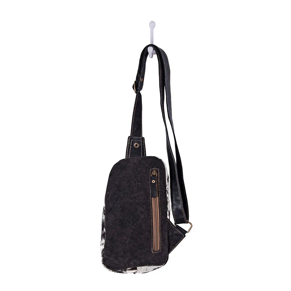 Robnette Ranch Fanny Pack Bag in dark and white by Myra bag