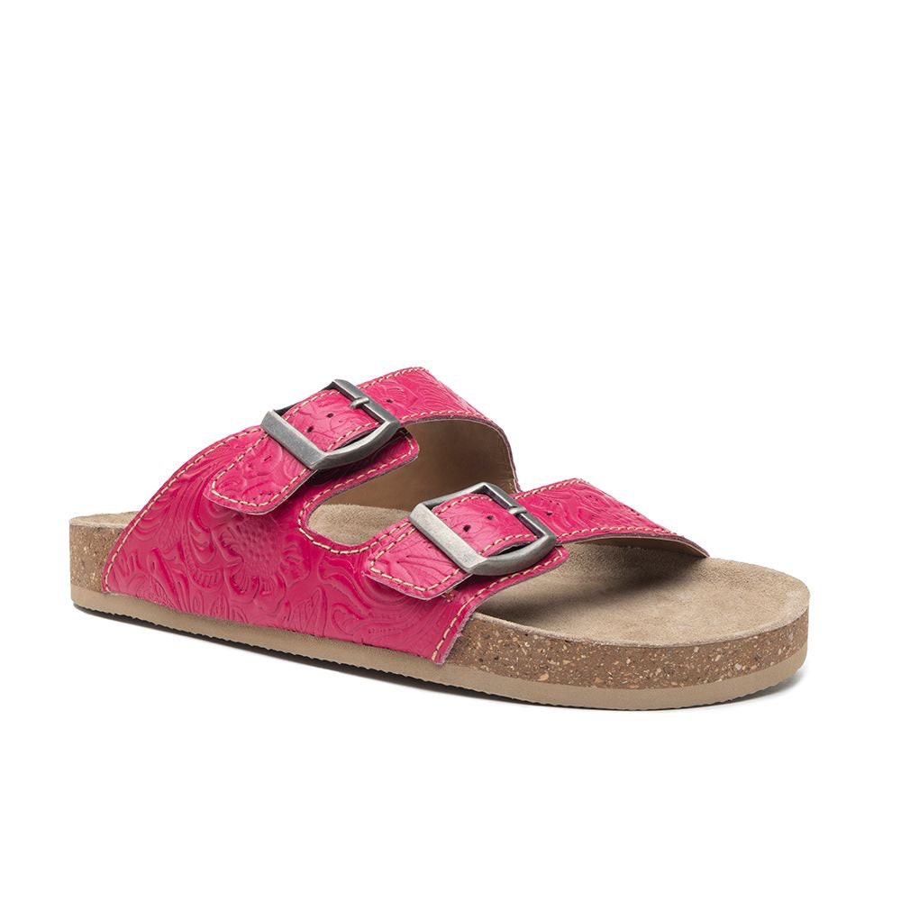 Vibrant Heart Hand Tooled Sandal slip on by Myra Bags