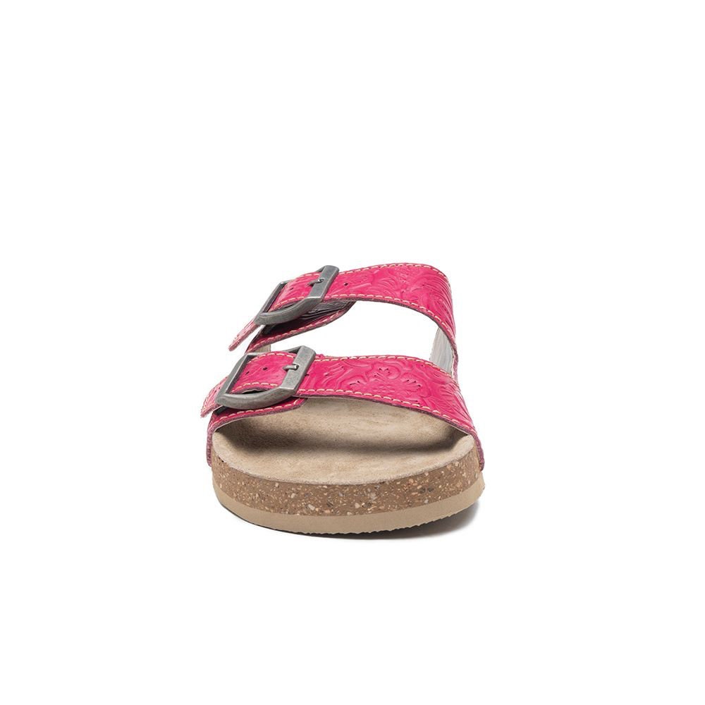 Vibrant Heart Hand Tooled Sandal slip on by Myra Bags